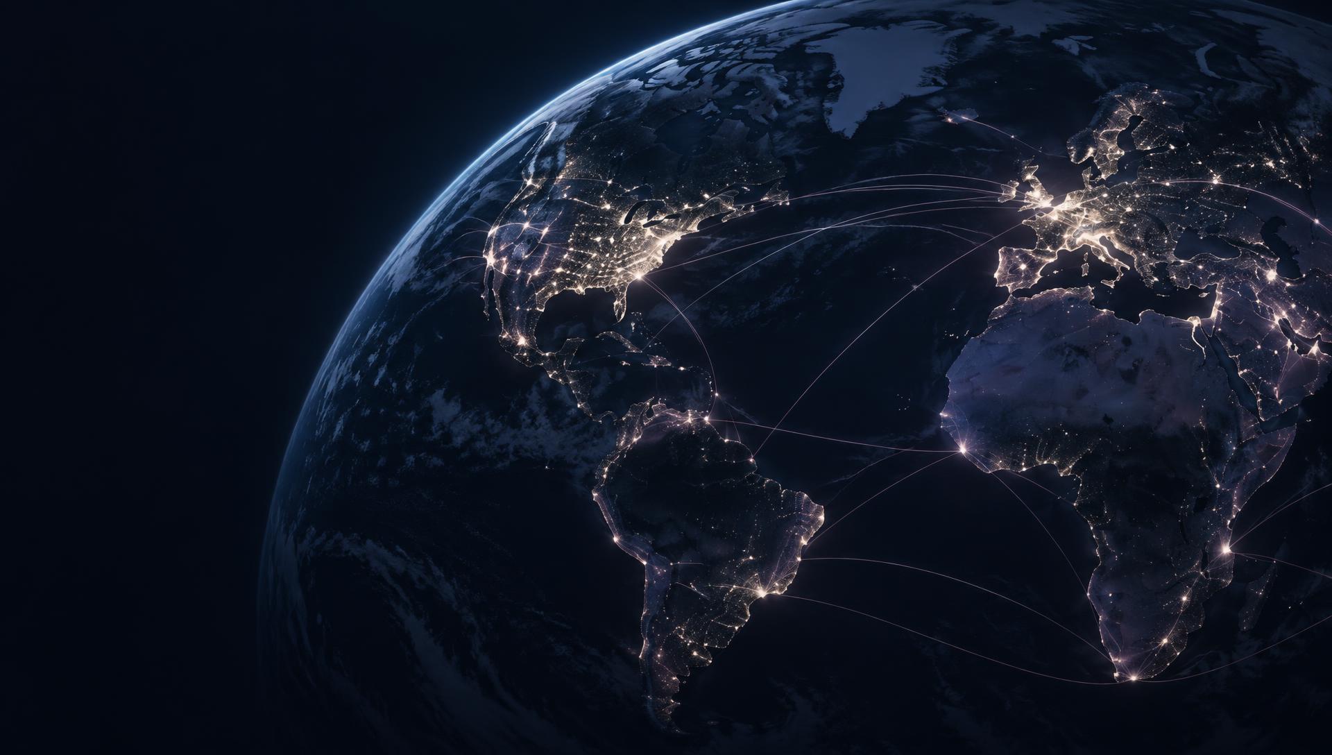 Global technology and partnership connections spanning North America and Europe